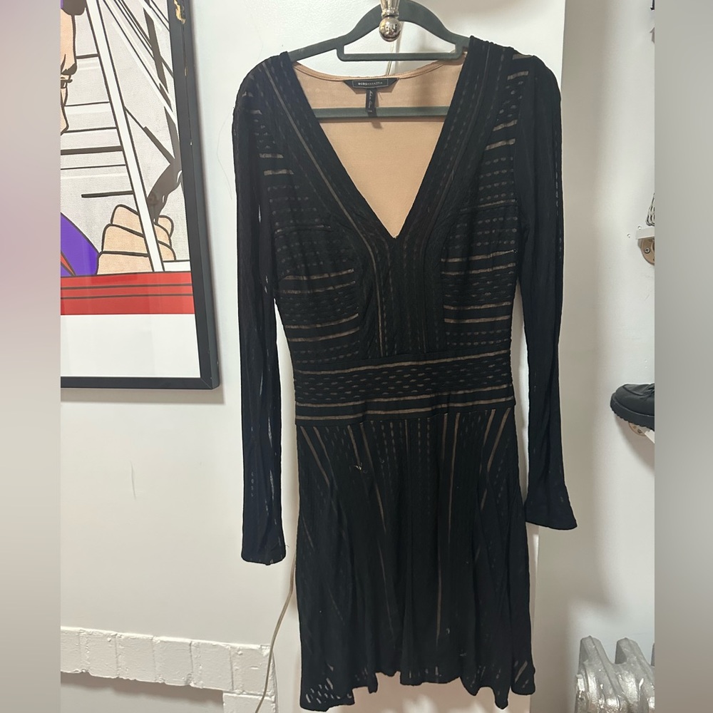 Bcbg black long sleeve dress